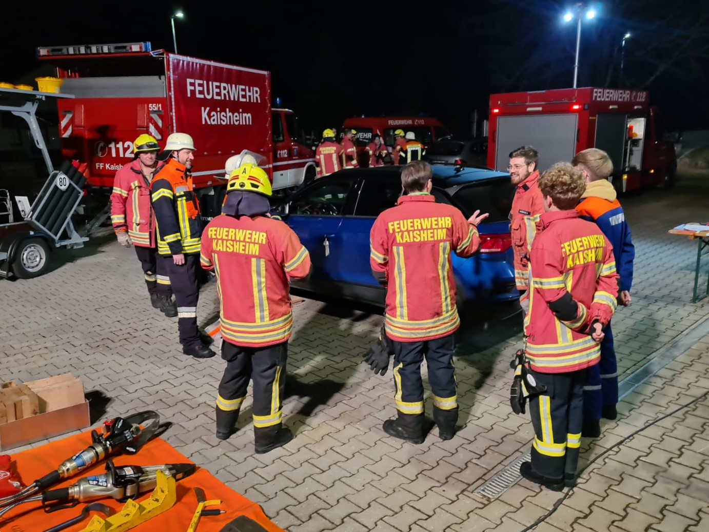 Gemeinsame Übung der Freiwilligen Feuerwehren Gunzenheim und Kaisheim